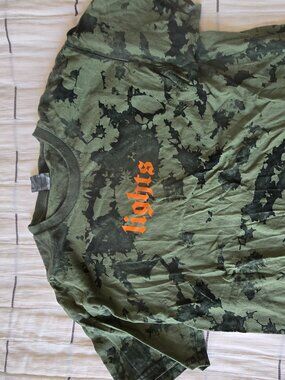 Lights Band Merch Camo T-Shirt – Orange Text – Size S Price $25 OBO Brand Lights